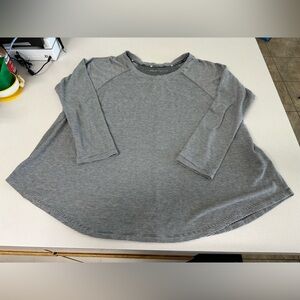 Tommy Hilfiger Gray Crewneck Striped Knit Sweater
